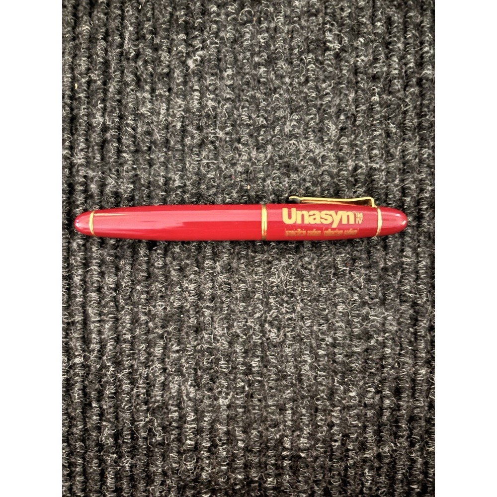 Vintage Unasyn Pharmaceutical Promo Fountain Pen IPG Iridium Point Germany Logo
